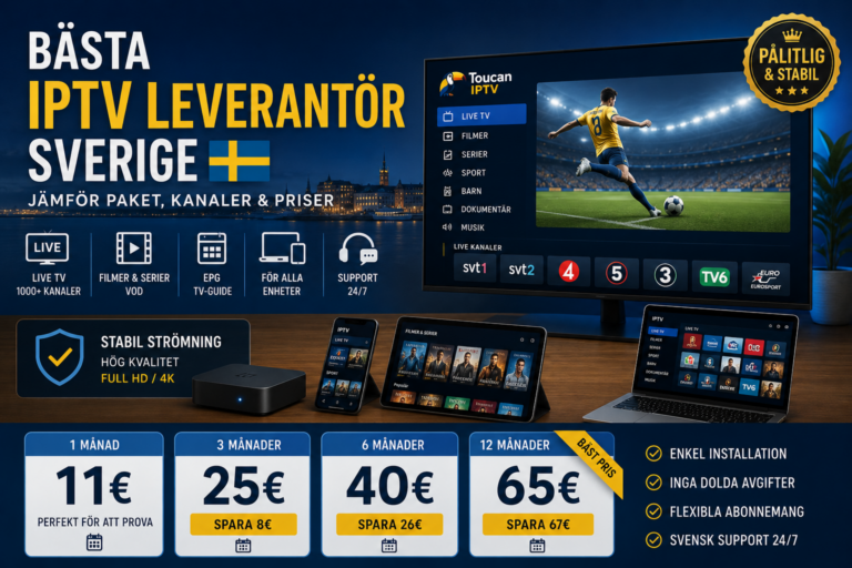 Bästa IPTV leverantör Sverige med priser och enheter